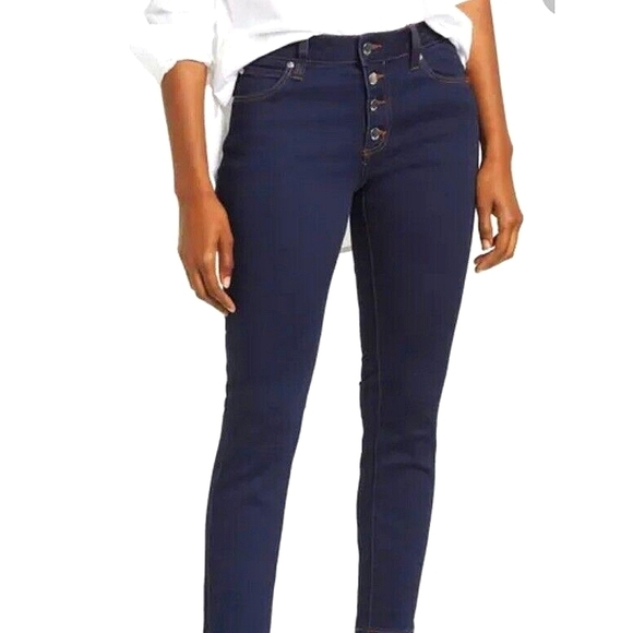 Nwt Tahari Rayon Denim Amelia button Fly - Picture 1 of 8